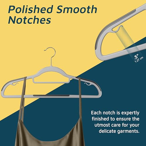 Plastic Clothes Hanger Set (Gray / 20 Pack)