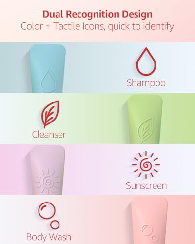 20 Piece Silicone Travel Bottles Set (Pink-20PCS)