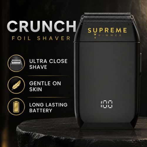 Crunch Waterproof Double Foil Shaver for Men STF602 (Black)