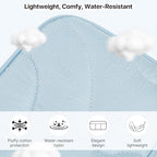 Tech Pouch Lightweight Electronics Organizer Travel Case (Wavy Pattern-Light Blue / XL)