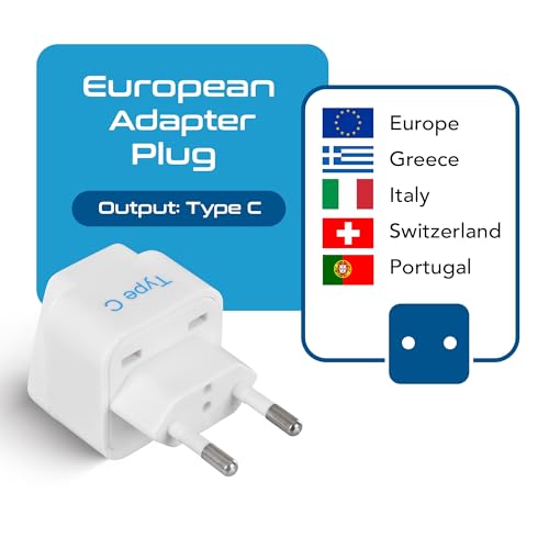 European Travel Plug Adapter (white)