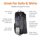 46" Premium Garment Bag for Travel (Black / 46-Inch)