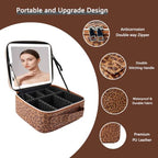 Makeup Bag with Led Mirror (Brown / with LED mirror)