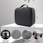 Makeup Bag with Mirror (Black / Makeup bag with LED lights)