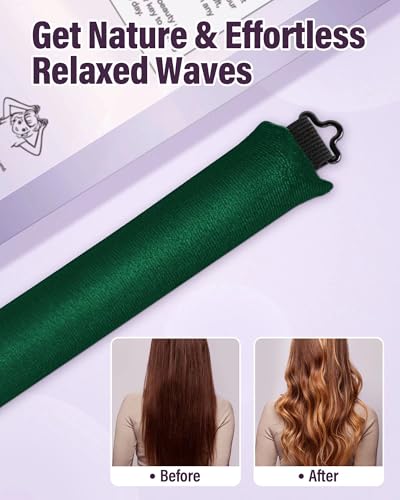 Heatless Hair Curler Overnight Curls (Green(Pack of 3))