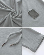 Mens Fashion Athletic Hoodies Sport Sweatshirt Solid Color Fleece Pullover Light Grey (Large / Light Grey)