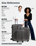 PC+ABS Hardshell Luggage (silver / 3-Piece Set (20/24/28 inch))