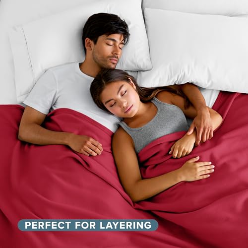 Polar Fleece Blanket (Full/Queen / 12 - Red)