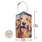 Dog Leather Luggage Tag with Stainless Steel Ring (1 PCS / Dog)