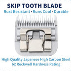 Skip Tooth 7 Wide Blade Dog Grooming Cuts Length 1 (7W (1/8" or 3.2mm) Skip Tooth Wide)