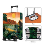 Luggage Cover Washable Suitcase Protector Anti (Sunset Oasis / S(fits 20-22inch suitcase))
