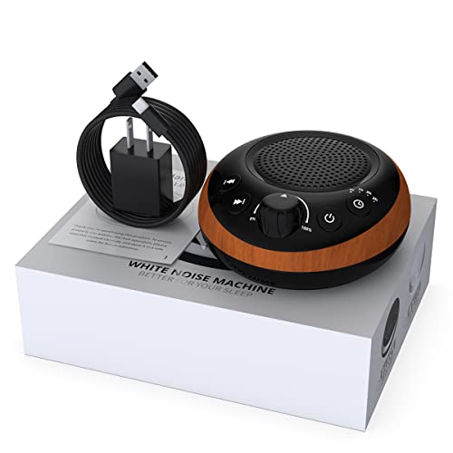Brown Noise Sound Machine White Noise Machine Nonstop 30 Soothing Sounds Sound Therapy for Baby Kids Adults Sleep Machine 36 (Wood)