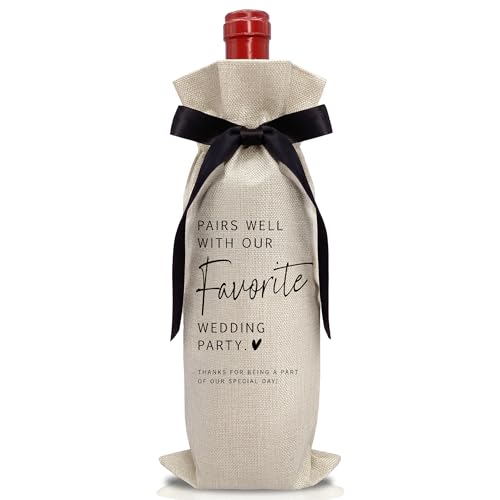 1 PCS Black Bow Ribbon Ideas Engagement Gift Wine Bag (Wedding Wine Bag Style 13)
