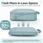 9 11 Set Compression Packing Cubes for Travel Essentials (Blue Gray / 9 set)