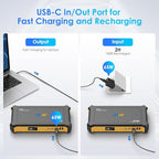 Portable Power Bank with AC Outlet (P100 Yellow)