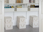 Storage Bins with Lids (Slub White / Large)