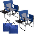 2 Pack Folding Director Chair for Outdoor (Blue)