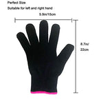 Heat Resistant Gloves for Hair Styling (2 Piece Black)