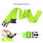 80In Luggage Straps for Suitcase Travel Long Belt Accessories (2Pcs Green / 80 In Fix)