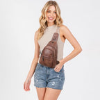 7L Sling Bag for Women Vegan Leather Crossbody Purse Chest Bags Fashionable Trendy Fanny Pack with Travel (7L / 7l-m-brown)