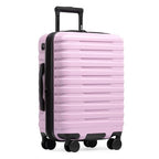 Boren Expandable Hardside Rugged Travel Luggage with 8 Spinner Wheels (Carry-on 22-Inch, USB Port in Carry-On / Lavender)