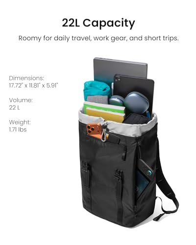Flap Laptop Backpack (Black Lightweight)