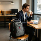 Travel Laptop Backpack 17.3 Inch XL Computer Backpack for Men (Black/Army Green / 17.3 inch)
