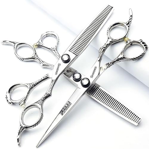 6/7/8 inch Personalized Rose Print Hair Clipper Set (7 inch-3pc-B) (7 Inches-3 Pieces-b)