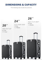 26 Inch Checked Zipperless Luggage with Cup Holder (Black (PC+Aluminum) / Checked in 26inch)