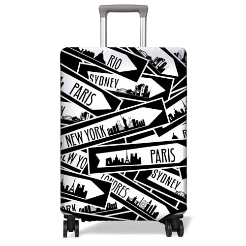Travel Luggage Cover Suitcase Protector Fits 18 (B-1 / L(25-28in))