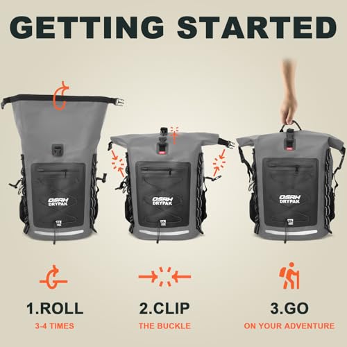 Waterproof Backpack Dry Bag 35L (Grey / 35L)