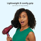 Hair Dryer with Diffuser (Burgundy / 1 Count (Pack of 1))
