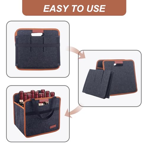 9 Bottle Wine Carrier Tote Bag (9 Bottle)