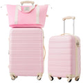 Luggage sets of 2 Piece (Luggage Set With Bags / Light Pink(20+24+bag))