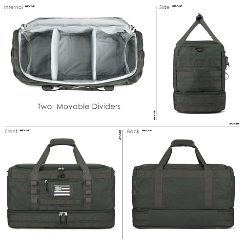 Gym Bag for Men Women (Grey / Medium)