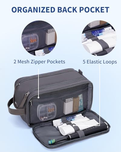 Travel Toiletry Bag for Men (L, Grey / Large)