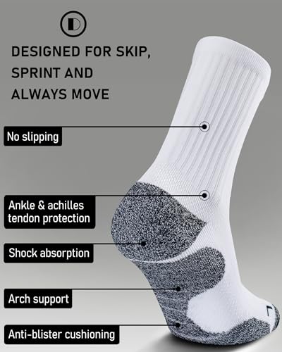 Cushioned Compression Unisex Mid (Small / Black/White (2 Pairs of Each Color))