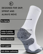 Cushioned Compression Unisex Mid (Small / Black/White (2 Pairs of Each Color))