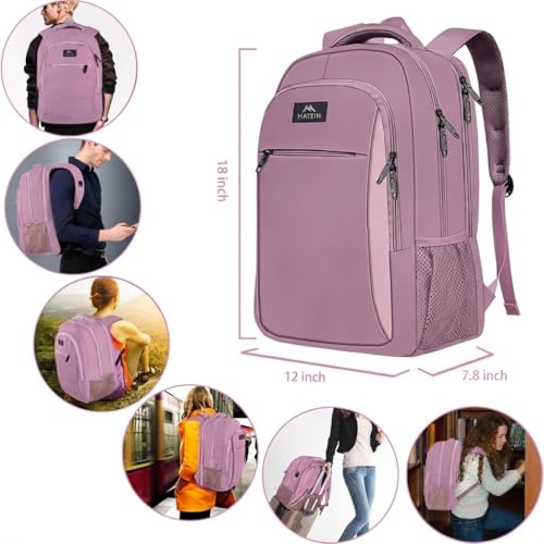 Dark Purple Personal Item Backpack (15.6 Inch / Dark Purple)