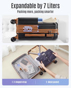 20 Inch Carry On Luggage 22x14x9 Airline Approved (Black Brown / Carry-On - 20")