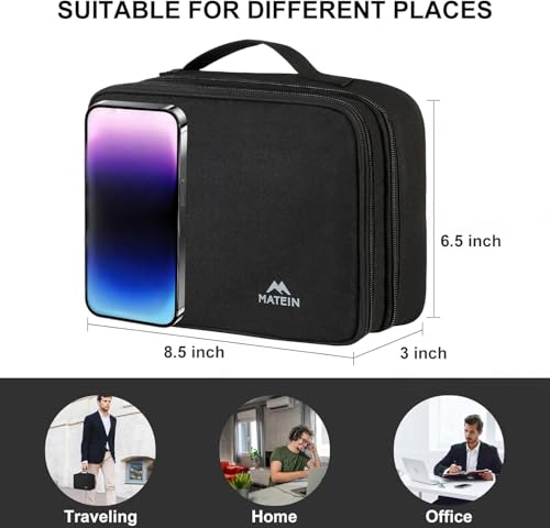Small Electronic Organizer Travel Case (Antique Black / Small)