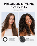 Hair Dryer with Diffuser & Comb Attachment for Curly Hair