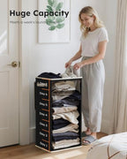 100L Laundry Hamper with Lid (Pitch Black / 100L)