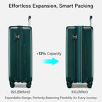 26 Inch Luggage with Spinner Wheels (Blackish Green / 26 Inch EXT)