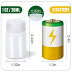 1 oz Small Plastic Bottles with Caps (Translucent / 1 oz)
