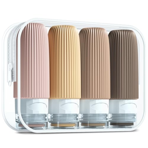 Travel Bottles for Toiletries (2 Ounces / Apricot)