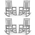 Outdoor Rocking Chair Set of 4 (Light Gray / 4 Packs)