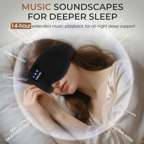 Sleep Mask with Bluetooth Headphone (Black(3d))