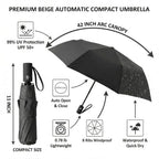 Small Compact Travel Umbrella with UV Protection for Sun & Rain (K-2 Pack Macha Green & Black)