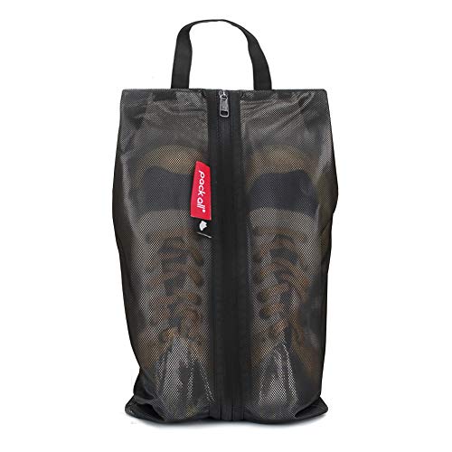 Shoe Bag for Travel (Black / Non-Foldable-Regular)